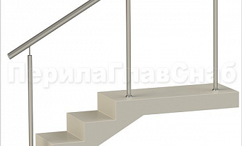 Нержавеющие ограждения без ригелей для крыльца в Челябинске. Готовые проекты ПерилаГлавСнаб Нержавеющие ограждения без ригелей для крыльца в Челябинске. Готовые проекты ПерилаГлавСнаб