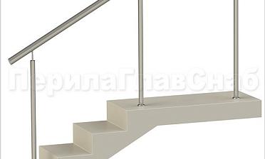 Нержавеющие ограждения без ригелей для крыльца купить в Челябинске