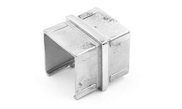 Соединитель для поручня с пазом 40х40 мм, полированный, (AISI 304) k545 купить в Челябинске