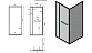 Комплект душевой с внутренней подвижной дверью, толщина стекла 8мм, 900х900х2000, aisi 304, полированная t470 PSS