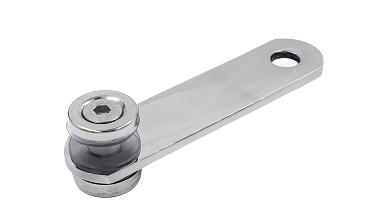 Стеклодержатель пластинчатый 2хМ8 (половинка), по центрам 85х5 мм, полированный, шайбы 5 мм штамп., под стекло 6-12 мм, (AISI 201) k047-1/2 купить в Челябинске