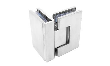 Петля для душевой кабины стекло-стекло 90° 90х55 мм шлифованная  t304 SSS купить в Челябинске