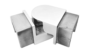 Отвод для поручня с пазом 40х40 мм, шарнирный, полир., (AISI 304) k546-2 купить в Челябинске Отвод для поручня с пазом 40х40 мм, шарнирный, полир., (AISI 304) k546-2 купить в Челябинске