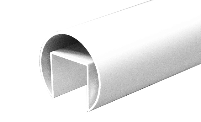 Труба  Ø42.4 мм, с пазом 24х24 мм, анодированный алюминий Фk820 AL 2 Труба  Ø42.4 мм, с пазом 24х24 мм, анодированный алюминий Фk820 AL 2