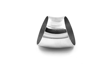 Половинка отвода поручня под сварку для Ø50.8х125/2х1.5, 45°, полированный 400 Grit (AISI 304) k021-45 купить в Челябинске Половинка отвода поручня под сварку для Ø50.8х125/2х1.5, 45°, полированный 400 Grit (AISI 304) k021-45 купить в Челябинске