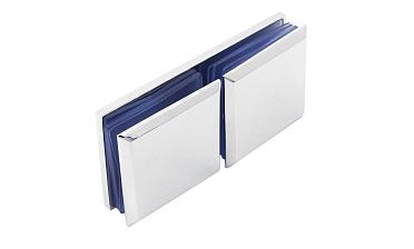 Коннектор для душевой кабины стекло-стекло 180° 45х45 мм латунь-хром, полированный t734 PC купить в Челябинске