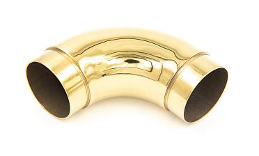 Отвод поручня под Ø50.8х102х1.45 мм, 90°, полированный 600 Grit, с двумя установочными кольцами, золото k052-88 купить в Челябинске