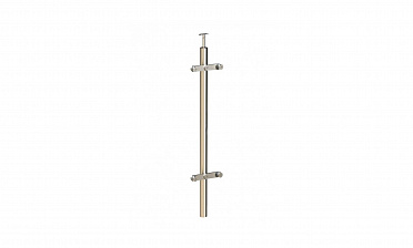 Стойка круглая Ø38.1: 2 пластинчатых стеклодержателя, полированная, с одноанкерым крепежом, высота 950 мм (AISI 304) k739 купить в Челябинске Стойка круглая Ø38.1: 2 пластинчатых стеклодержателя, полированная, с одноанкерым крепежом, высота 950 мм (AISI 304) k739 купить в Челябинске