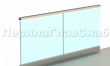 Ограждение с профильным поручнем с пазом в зажимном профиле купить в Челябинске