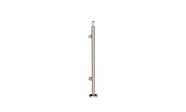 Стойка круглая Ø38.1: 2 штамп. зажимных стеклодержателя, полированная, высота 950 мм (AISI 201) k726-L купить в Челябинске Стойка круглая Ø38.1: 2 штамп. зажимных стеклодержателя, полированная, высота 950 мм (AISI 201) k726-L купить в Челябинске