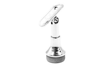 Наконечник регулируемый по высоте на стойку Ø38.1х1.5 мм, с регулируемым ложементом под поручень Ø50.8 мм, литой, полированный, нержавеющий (AISI 304) k317-3 купить в Челябинске