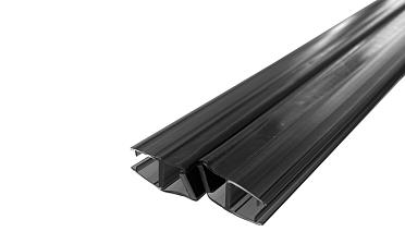 Комплект уплотнителей для стекла 8мм (2 шт.), стекло-стекло, с магнитом 135°, 2,2 м.черный прозрачный t208 BL купить в Челябинске