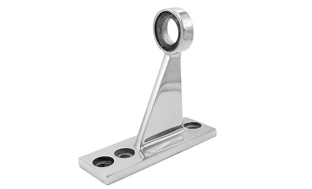 Крепление козырька к стойке алюминиевого фасада, AISI 304, литое , полированное, k611