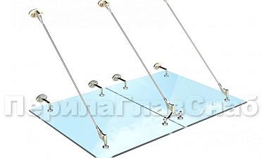 Комплект фурнитуры для козырька 1200х1800 (на вантах/тягах) k671-12-18 купить в Челябинске