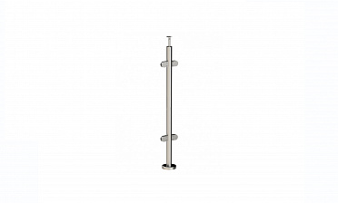 Стойка круглая Ø38.1: 4 штамп. стеклодержателя, полированная, высота 950 мм (AISI 201) k728 купить в Челябинске Стойка круглая Ø38.1: 4 штамп. стеклодержателя, полированная, высота 950 мм (AISI 201) k728 купить в Челябинске