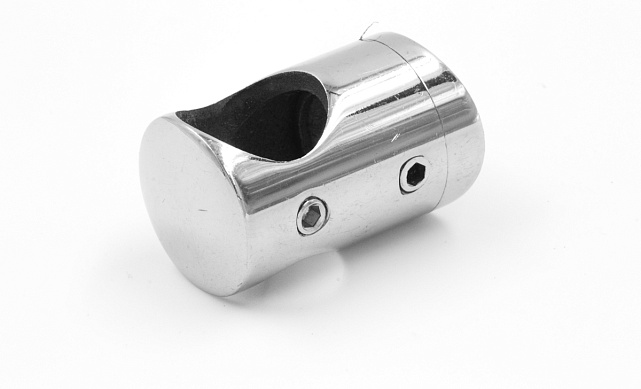 Ригеледержатель на стекло 8 мм, Ø16 мм, полированный, литой (AISI 304) k019 Ригеледержатель на стекло 8 мм, Ø16 мм, полированный, литой (AISI 304) k019