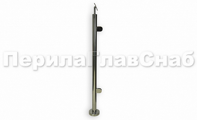 Стойка круглая Ø38.1: 2 литых зажимных стеклодержателя, полированная, высота 950 мм (AISI 304) k722-R 2 Стойка круглая Ø38.1: 2 литых зажимных стеклодержателя, полированная, высота 950 мм (AISI 304) k722-R 2