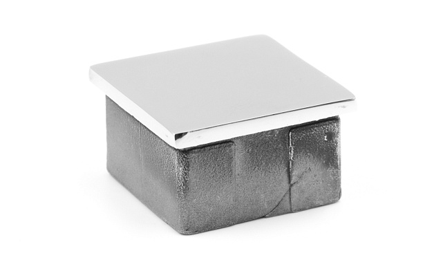 Заглушка для профильной трубы 40х40 мм, литая, полированная, хром (AISI 304) k224-3 Заглушка для профильной трубы 40х40 мм, литая, полированная, хром (AISI 304) k224-3