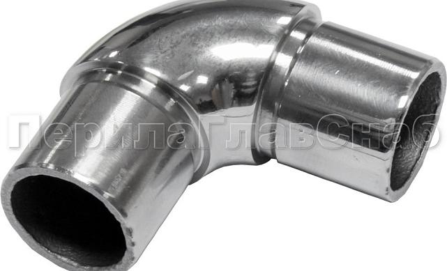 Отвод трубы Ø25.4 мм с установочными кольцами, полированный (AISI 304) k325