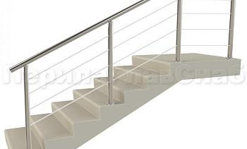 Заполнение из 4х тросиков (тросик в оболочке) для крыльца в Челябинске. Готовые проекты ПерилаГлавСнаб