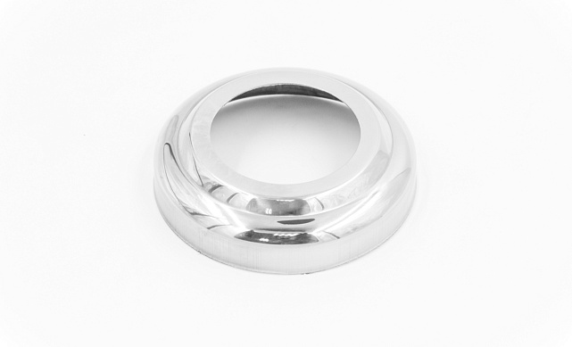 Низ стойки Ø50.8 мм, S=0,4 мм, внешний Ø95х12 мм, полированный 400# AISI 201, k007-9 Низ стойки Ø50.8 мм, S=0,4 мм, внешний Ø95х12 мм, полированный 400# AISI 201, k007-9