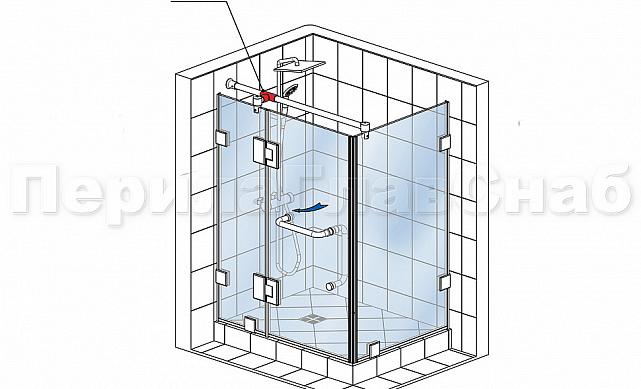 Соединитель-тройник для трубы 19 мм латунь-хром, полированный t902 PC 2