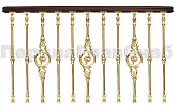 Латунные перила для лестниц серии – Деметра L05 в Челябинске. Готовые проекты ПерилаГлавСнаб