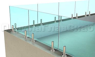 Ограждение для кровли на несущем стекле и министойках купить в Челябинске