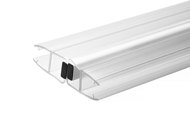 Комплект уплотнителей для стекла в душевую кабину (2 шт.), стекло-стекло 8 мм, прозрачный, 180°, 2200 мм t209-2 Комплект уплотнителей для стекла в душевую кабину (2 шт.), стекло-стекло 8 мм, прозрачный, 180°, 2200 мм t209-2