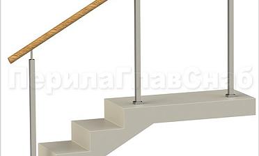 Нержавеющие ограждения без ригелей с пластиковым поручнем и квадратными стойками купить в Челябинске