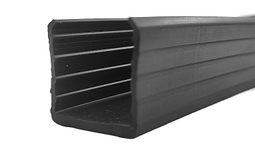 Уплотнитель в поручень с пазом 24х24 для стекла 10+10мм ПВХ, черный Фk310 купить в Челябинске Уплотнитель в поручень с пазом 24х24 для стекла 10+10мм ПВХ, черный Фk310 купить в Челябинске