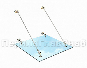 Готовые цельностеклянные козырьки купить в Челябинске