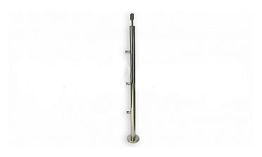 Стойка круглая Ø38.1: 3 ригеледержателя, полированная, высота 950 мм (AISI 304) k713 купить в Челябинске