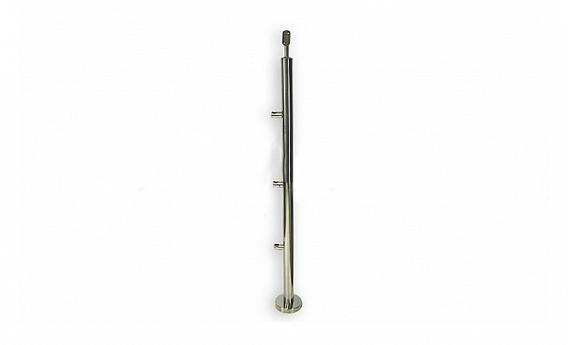 Стойка круглая Ø38.1: 3 ригеледержателя, полированная, высота 950 мм (AISI 304) k713 Стойка круглая Ø38.1: 3 ригеледержателя, полированная, высота 950 мм (AISI 304) k713