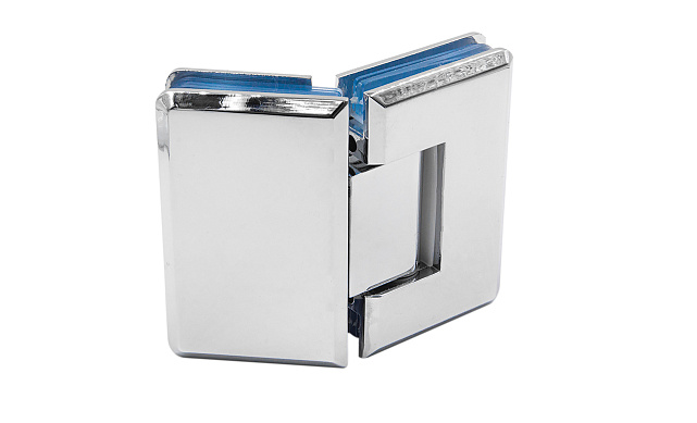 Петля для душевой кабины стекло-стекло 135° 90х55 мм цинк, полированная t302 PZn