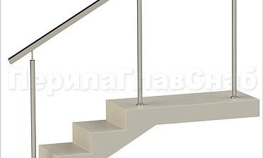 Нержавеющие ограждения без ригелей с квадратным поручнем купить в Челябинске