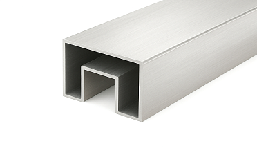 Труба 40х60 мм, с пазом 24х24 мм, шлифованная (AISI 304) k824-2 купить в Челябинске Труба 40х60 мм, с пазом 24х24 мм, шлифованная (AISI 304) k824-2 купить в Челябинске