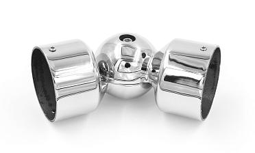 Поворот литой, внешний, регулируемый, "шар", под Ø50.8 мм, полированный AISI 304 k262 купить в Челябинске