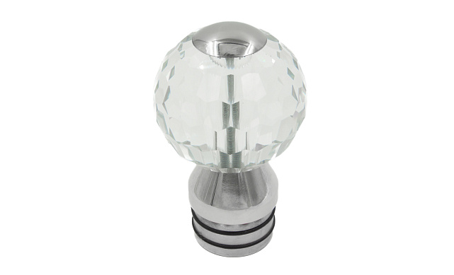 Стеклянный шар, наконечник на стойку Ø50.8 мм, с алюминиевой системой фиксации, прозрачный k248 Стеклянный шар, наконечник на стойку Ø50.8 мм, с алюминиевой системой фиксации, прозрачный k248