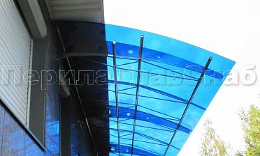 Козырек на каркасе из поликарбоната купить в Челябинске