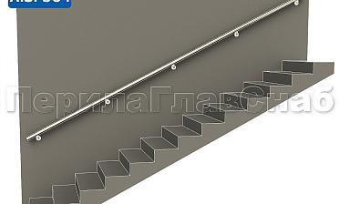 Готовый пристенный поручень с 5 держателями, длина 4300 мм (AISI 304) k730-43 купить в Челябинске