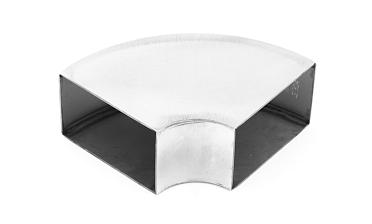 Отвод поручня под сварку 60х40х130x1.5  90°, полированный 600 Grit (AISI 304) k675 купить в Челябинске