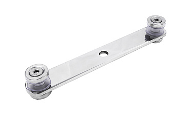 Стеклодержатель пластинчатый 3хМ8, по центрам 170х5 мм, полированный, шайбы 5 мм штамп., под стекло 6-12 мм, AISI 316 k023-8 купить в Челябинске