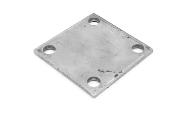 Фланец стойки 75х75х5 (4.3), AISI 304 #200, 4 отв. М10 (аналог Ф-0115) k115-5 купить в Челябинске Фланец стойки 75х75х5 (4.3), AISI 304 #200, 4 отв. М10 (аналог Ф-0115) k115-5 купить в Челябинске