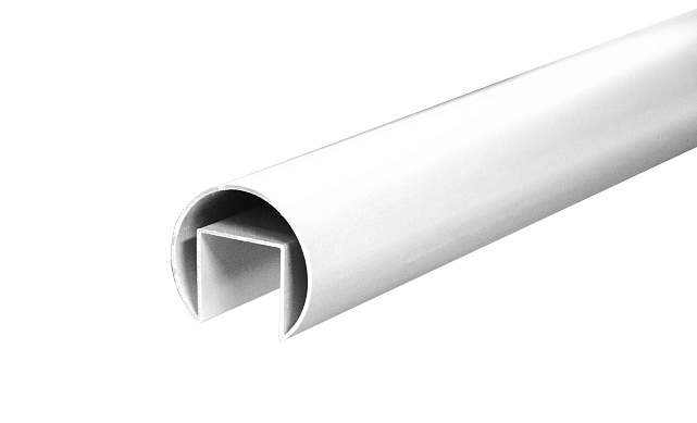 Труба  Ø42.4 мм, с пазом 24х24 мм, анодированный алюминий Фk820 AL Труба  Ø42.4 мм, с пазом 24х24 мм, анодированный алюминий Фk820 AL