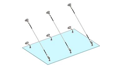 Комплект фурнитуры для козырька 1200х1800 (на вантах/тягах) k671-12-18м купить в Челябинске