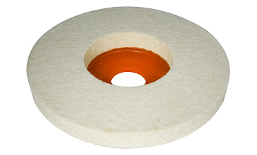 K427-3 войлок белый Ø125х10 мм очищенный, для тонкой полировки 11 000 rpm, Premium k427-3  купить в Челябинске