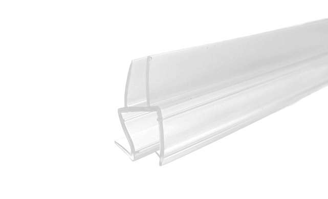 Уплотнитель для стекла в душевую кабину 10 мм, прозрачный, стена-стекло 2200 мм t226 Уплотнитель для стекла в душевую кабину 10 мм, прозрачный, стена-стекло 2200 мм t226