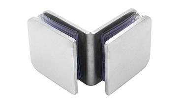 Коннектор для душевой кабины стекло-стекло 90° 45х45 мм шлифованный t725-2 SSS  купить в Челябинске