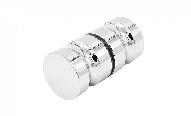 Ручка-кноб для двери 32х38 мм латунь-хром, полированная t692 PC Ручка-кноб для двери 32х38 мм латунь-хром, полированная t692 PC